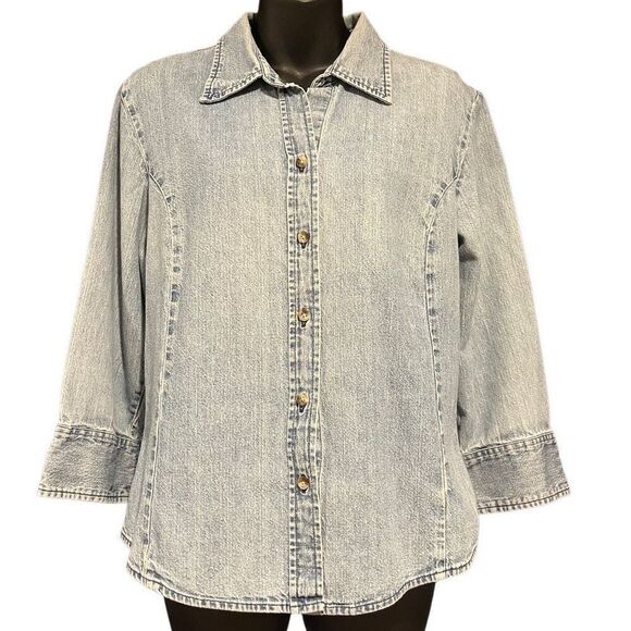 Panic! At the Disco Custom Painted Denim Button Shirt Women’s Large - Picture 6 of 6